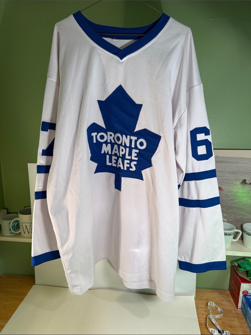 Toronto Maple Leafs White & Royal Blue Hockey Jersey
